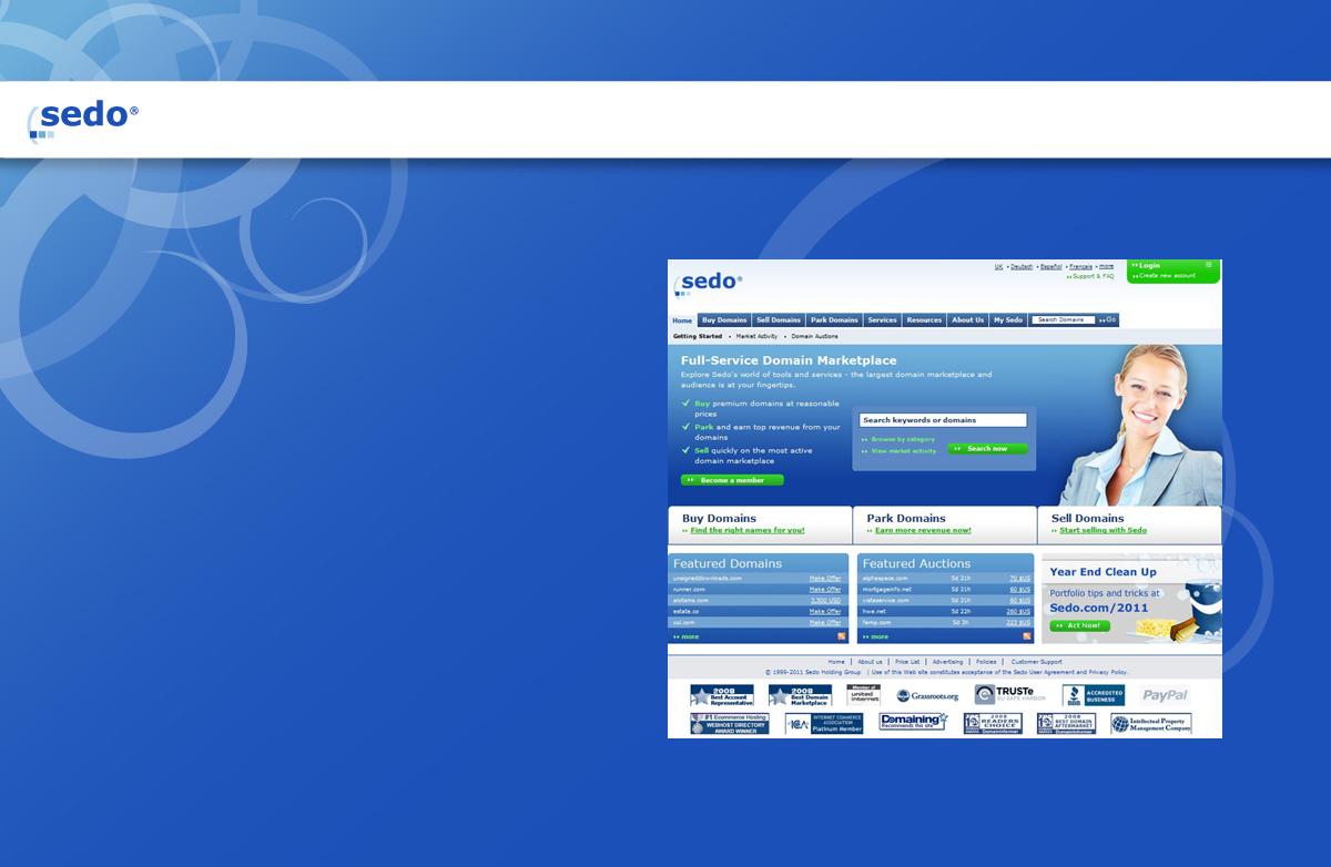 AboutMe banner for @sedo