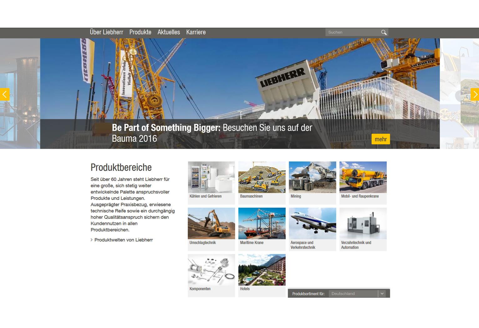 AboutMe banner for @liebherr